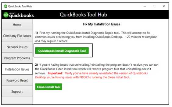 QuickBooks Install Diagnostic Tool option.-5